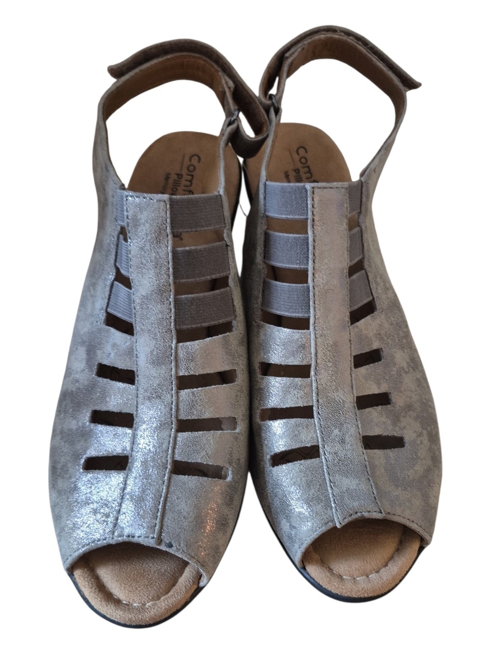 Comfortiva Faye Sandal Smoke Color 9.5 Wide Width Memory Foam
